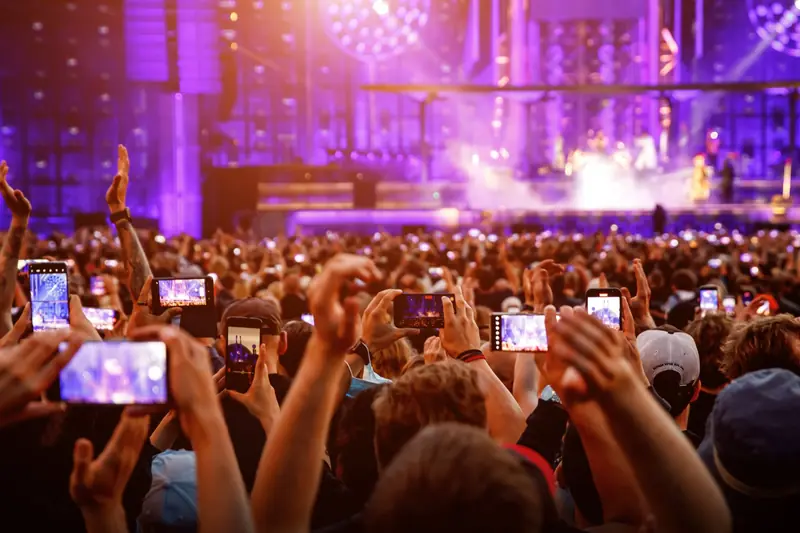 Audience watching a live performance